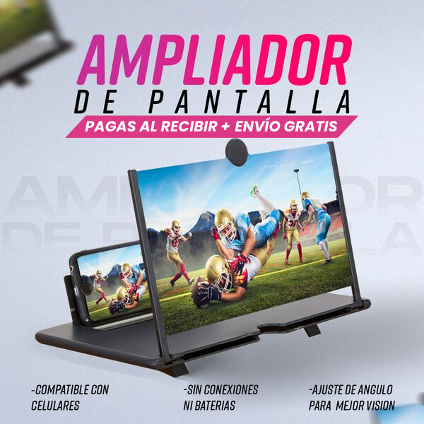 AMPLIADOR DE PANTALLA TIPO LUPA PARA CELULAR + ENVÍO GRATIS